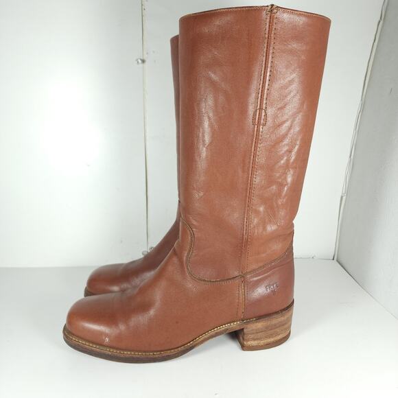 Frye Vintage 2955 Men\'s US 10,5D Brown Leather Western Campus Boots Made USA main image 10